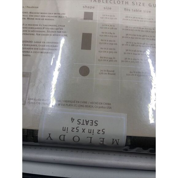 Melody Sage/Green Square Tablecloth 52”x52” VTG New - Picture 11 of 15